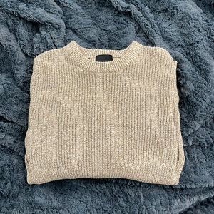 100% Egyptian cotton knitted, handcrafted custom made beige sweater from H&M.